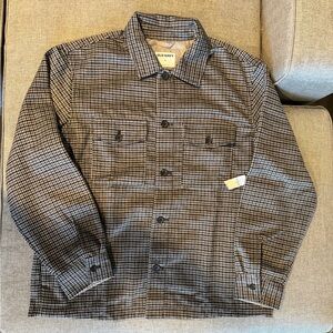 Old Navy Men's Black and White Plaid Shirt Jacket
